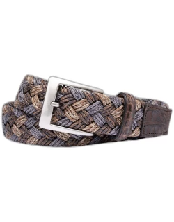 Men's Woven Linen Belt w/ Croc Tab
