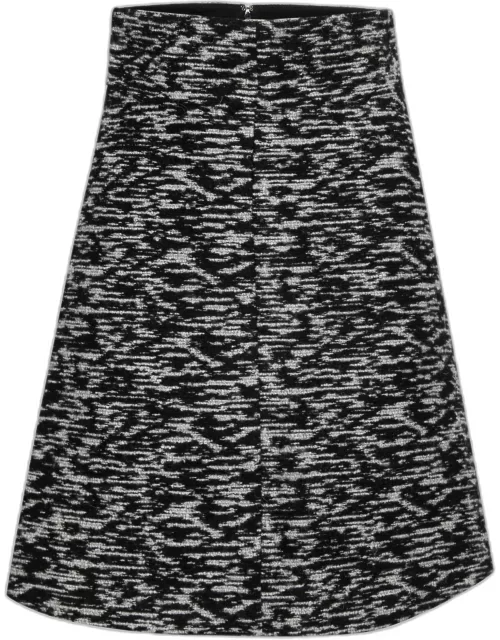 Just Cavalli Monochrome Tweed A-Line Skirt