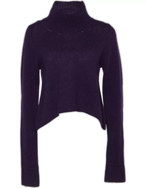 Marni Purple Wool Knit Turtle Neck Sweater