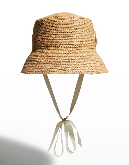 Crochet Ribbon Bucket Hat