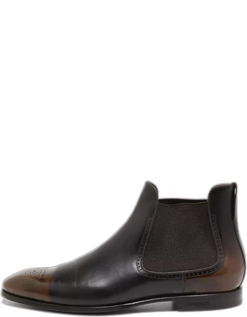 Burberry Two Tone Leather Chelsea Boot