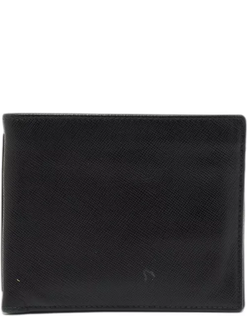 Giorgio Armani Black Leather Bifold Wallet