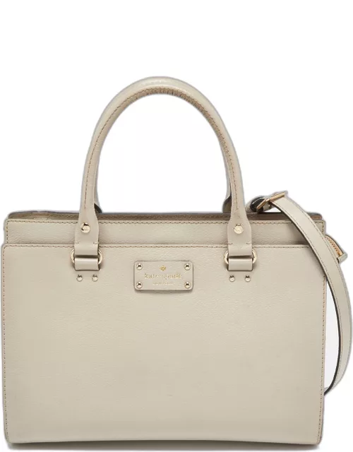 Kate Spade Off White Leather Wellesley Tote