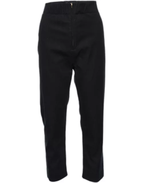 Marni Black Cotton Elastic Waist Trousers