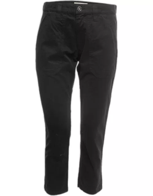 Isabel Marant Etoile Black Cotton Cropped Trousers