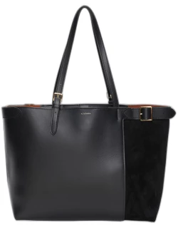 Play Mixed Leather Buckle Tote Bag