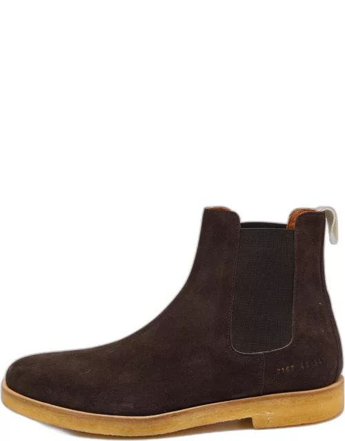 Common Projects Dark Brown Suede Chelsea Boot