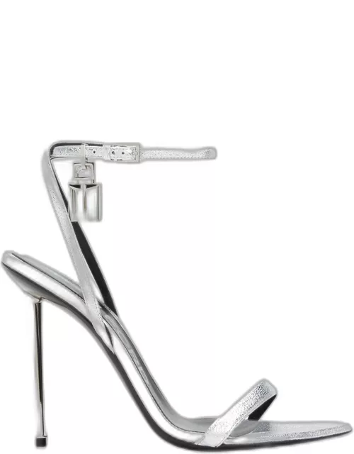 Padlock Metallic Stiletto Sandal