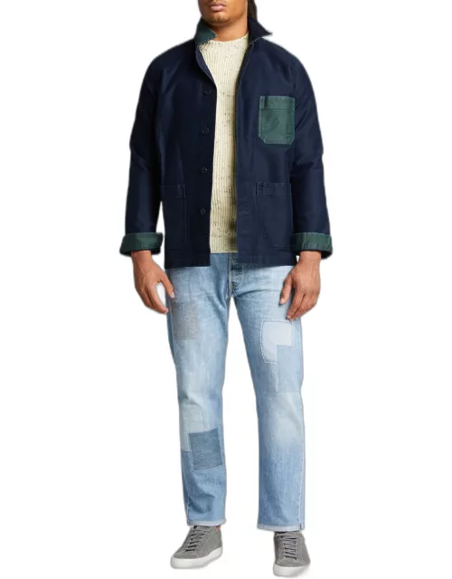 Men's Contrast-Reverse Chore Jacket