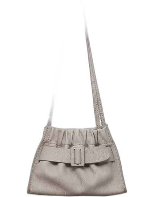 Square Calfskin Slouchy Buckle Tote Bag