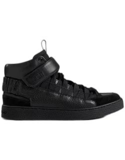 x Victor Cruz Mixed Leather High-Top Sneaker
