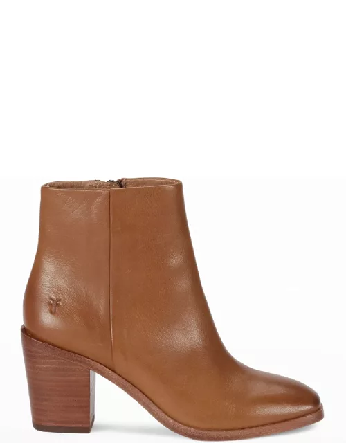 Georgia Leather Zip Ankle Bootie