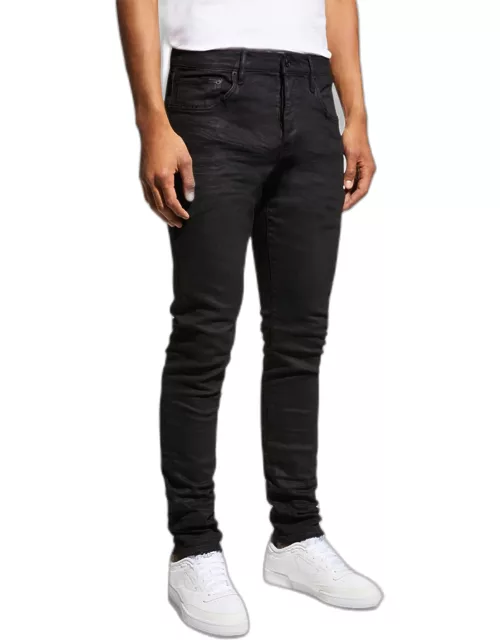 Men's P001 Black Resin Skinny Jean