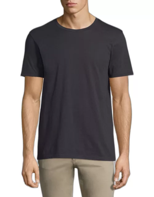 Men's Short-Sleeve Pima Crewneck Jersey T-Shirt, Black