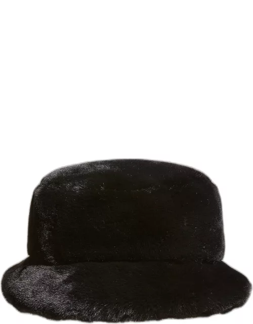 Faux-Fur Cloche Hat