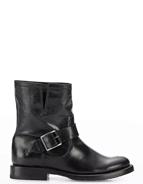 Natalie Leather Short Engineer Boot
