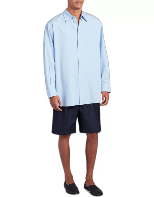 Men's Lukre Solid Cotton Button-Down Shirt