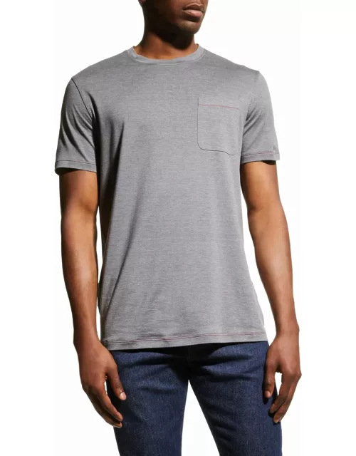 Men's Silk-Blend Pocket T-Shirt