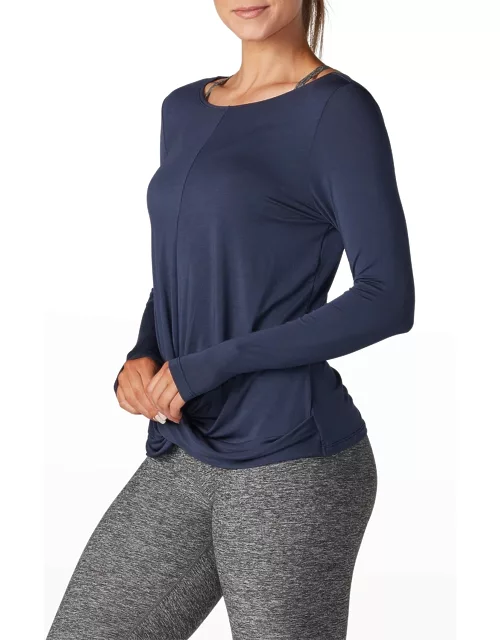 Synergy Twist-Front Long-Sleeve Top