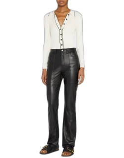Aster High-Rise Leather Jean
