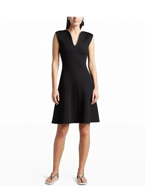 Mixed Wool Viscose Double Jersey Dres
