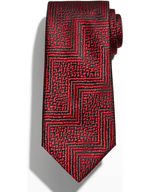Men's Silk Zig-Zag Tie
