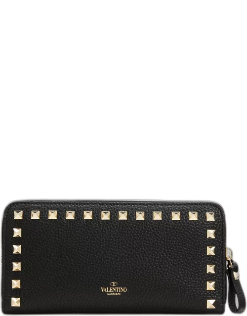Rockstud Leather Continental Wallet