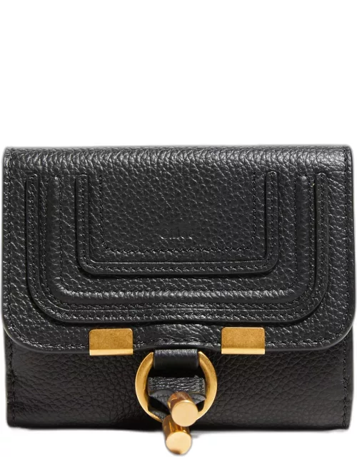 Marcie Square Flap Wallet in Grained Leather