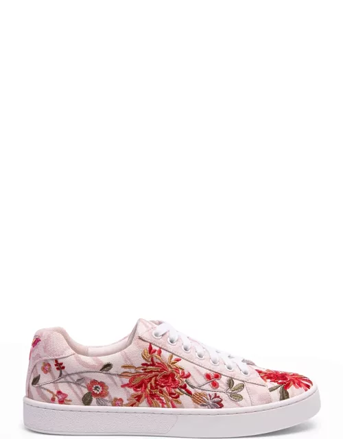 Jayla Floral Embroidered Low-Top Sneaker