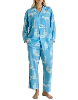 Casablanca Printed Silk Pajama Set