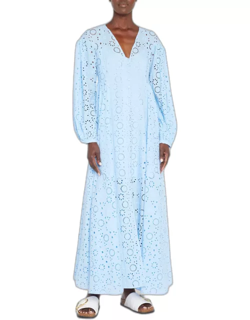 Hattie Broderie Anglaise Button-Down Dres