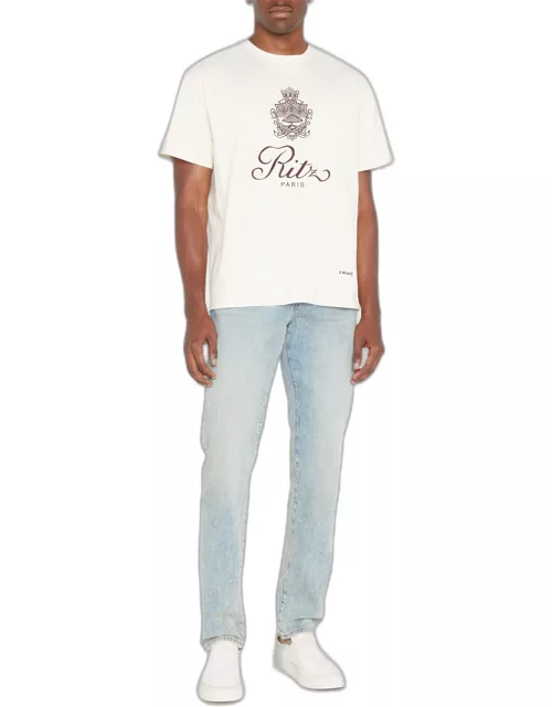 FRAME x Ritz Paris Men's Bordeaux Crest T-Shirt
