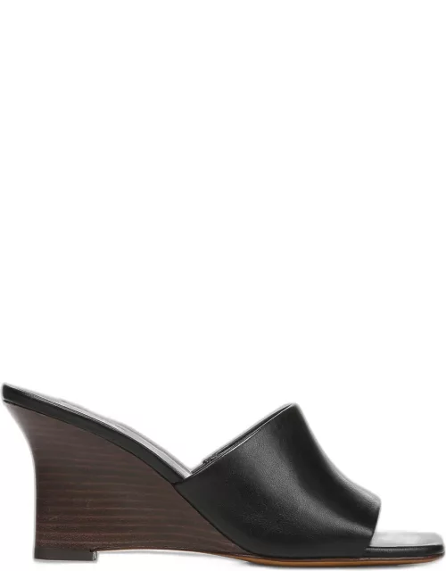 Pia Leather Wedge Sandal