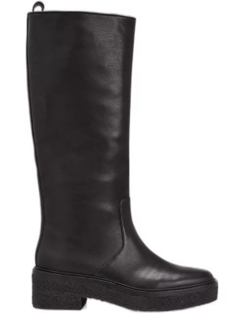Tall Leather Pull-On Boot