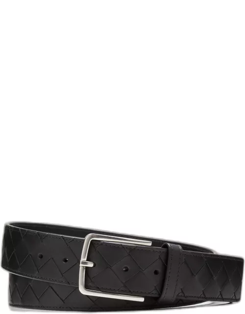 Men's Cintura Intrecciato Leather Belt