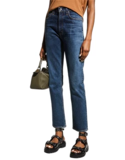 Daphne High Rise Stovepipe Straight-Leg Jean