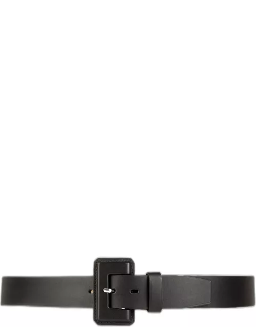 La Petite Merveilleuse Timeless Leather Belt with Covered Buckle