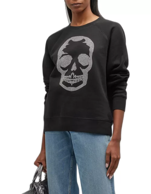 Skull Strass Crewneck Sweatshirt