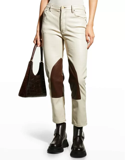 Tate Straight Faux Leather Pant