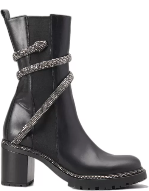 Leather Strass Snake Chelsea Boot