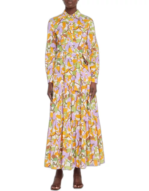 Bellini Floral-Print Tiered Maxi Dres