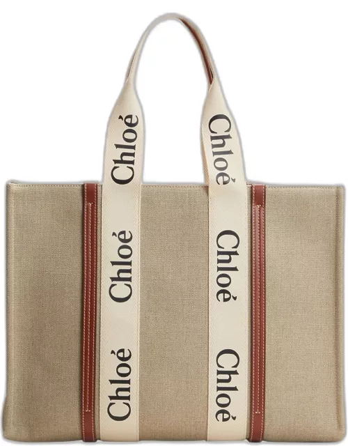 Woody Large Tote Bag in Linen
