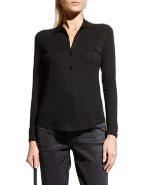 Soft Touch Button-Down Shirt with Pocket