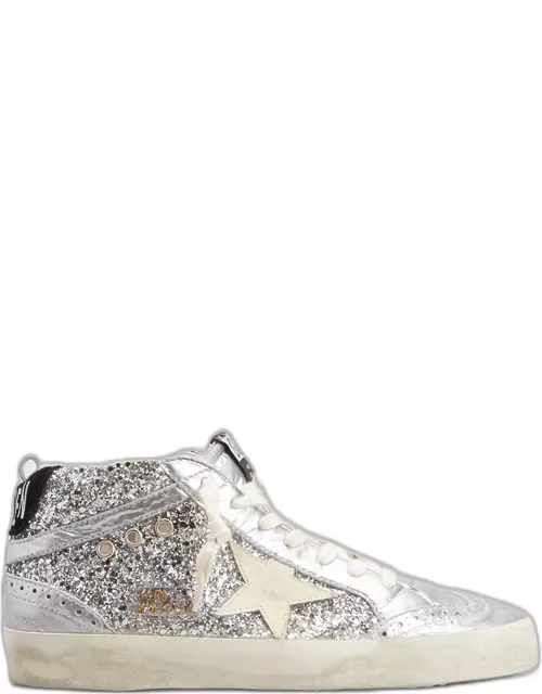 Mid Star Glitter Wing-Tip Sneaker