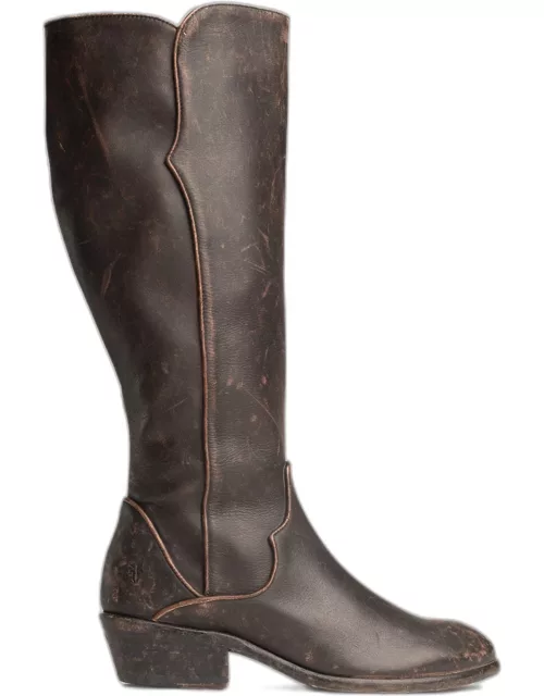Carson Leather Piping Tall Boot