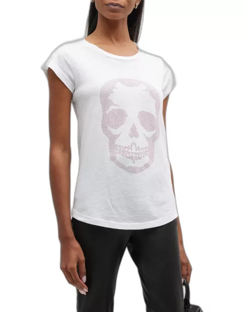 Skull Strass Short-Sleeve T-Shirt