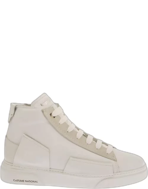 Men's Patch Suede & Leather High-Top Sneaker