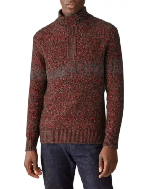 Men's Mezzocollo Cashmere-Silk Knit Sweater