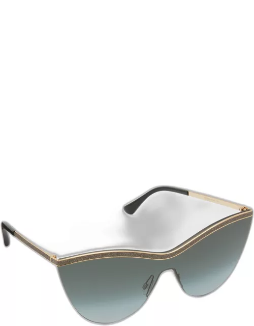 Kristen Glitter Metal & Acetate Shield Sunglasse
