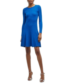 Ribbed Wool Sweater Dres